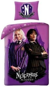 Wednesday Nevermore Dekbedovertrek 140 x 200 cm (70 x 90 cm) - polyester