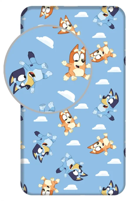 Bluey hoeslaken Eenpersoons - 90 x 200 cm - Katoen - pre order