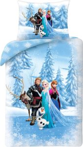 Disney Frozen Dekbedovertrek winterland - 140 x 200 cm - Katoen - 70 x 90 cm
