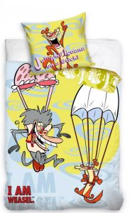 Cartoon Network dekbedovertrek I am weasel 140 x 200 cm - 70 x 90 cm - Katoen