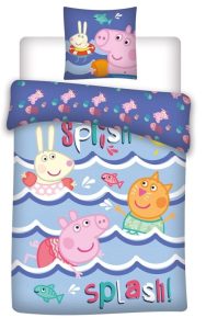Peppa Pig dekbedovertrek Regenboog 140 x 200 cm - 65 x 65 cm - katoen - pre order