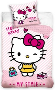 Hello Kitty Look at me Style Dekbedovertrek 140 X 200 cm - 70x90 cm - katoen
