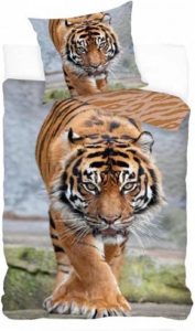 Sweet Home dekbedovertrek tijger 140 x 200 cm - 60 x 63 cm