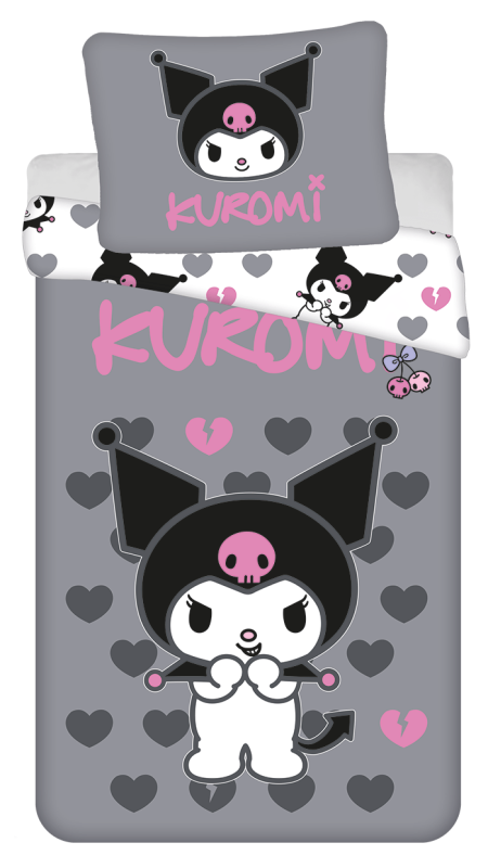 Hello Kitty Dekbedovertrek Kuromi 140 X 200 cm - 70x90 cm - katoen