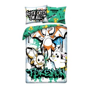 Pokemon Dekbedovertrek Catch them All 140 x 200 cm (70 x 90 cm)  polyester