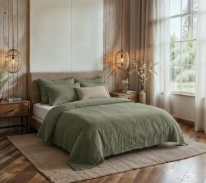 Dreamhouse Mousseline Mossy Groen 140 x 200/220 cm