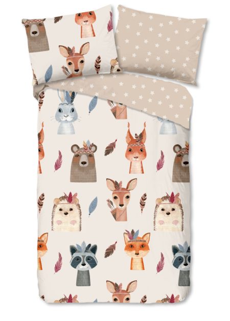 Good Morning Dekbedovertrek "dieren" - Multi - (140x200 cm) - Katoen
