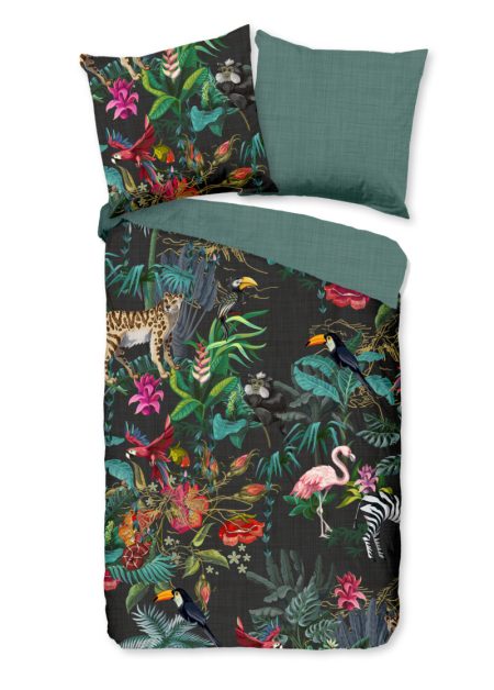 Good Morning Dekbedovertrek "jungleprint" - Multi - (200x200 cm) - Katoen