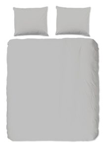 Good Morning Dekbedovertrek "uni dessin" - Grijs - (200x200/220 cm) - Katoen