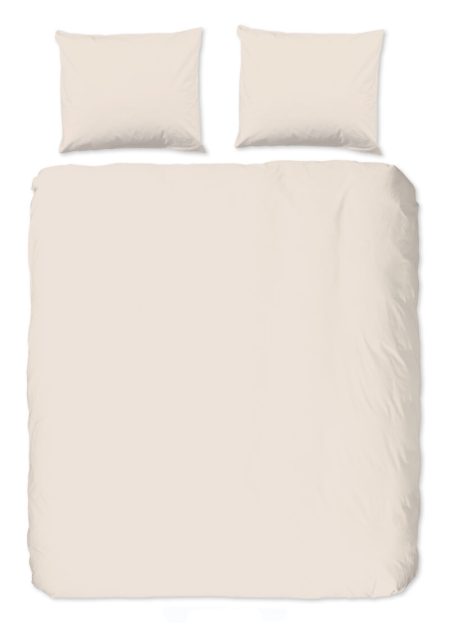 Good Morning Dekbedovertrek "uni dessin" - Zand - (240x200/220 cm) - Katoen