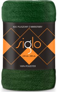 Groen Fleece deken 220 x 200 cm polyester