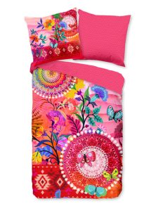 HIP Dekbedovertrek "mandala's en bloemen" - Multi - (135x200 cm) - Katoen Satijn