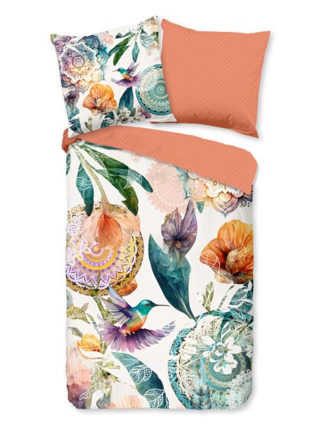 HIP Dekbedovertrek "mandala's en bloemen" - Multi - (135x200 cm) - Katoen Satijn