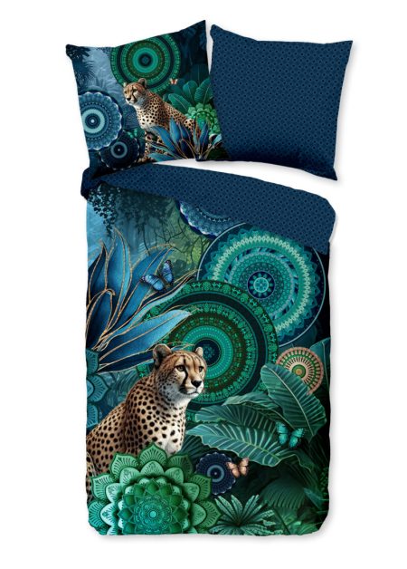 HIP Dekbedovertrek "mandalas & luipaard" - Multi - (135x200 cm) - Katoen Satijn