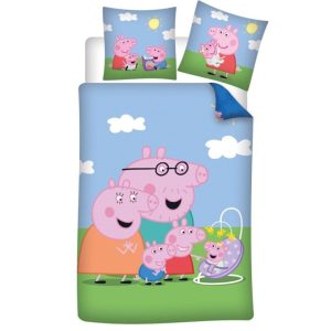 Peppa Pig Dekbedovertrek Family 140 x 200 cm katoen