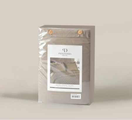 Primaviera Deluxe Hotel stripe Taupe 200 x 200/260 cm