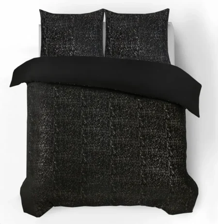 Sleeptime Glamour Flanel Sprankle Foil Zwart 240 x 200/220 cm