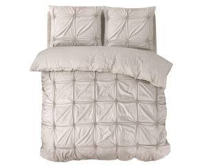 Sleeptime Punch pintuck Taupe 240 x 200/220 cm