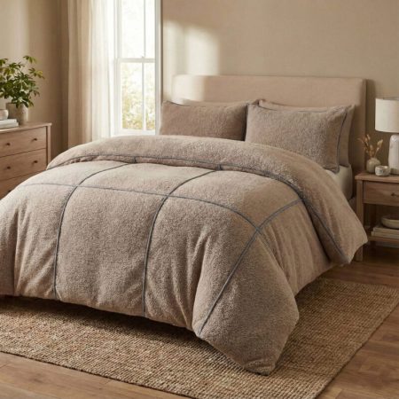 Sleeptime Teddy Trim Donker Taupe 200 x 200/220 cm