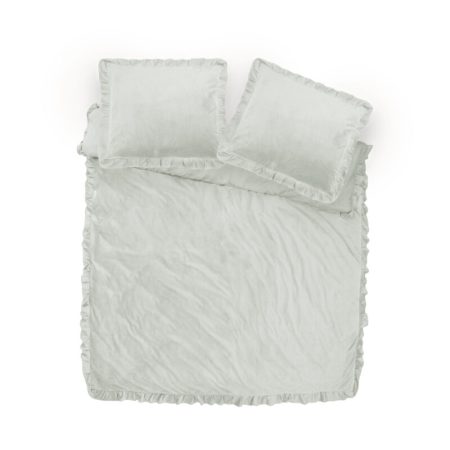 Sleeptime Velvet Ruffles Cappuccino Wit 200 x 220 cm