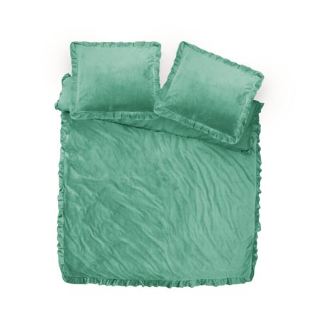 Sleeptime Velvet Ruffles Granite Green 240 x 220 cm