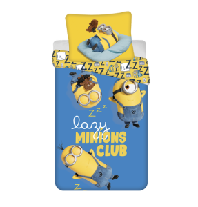 Minions Dekbedovertrek luie club 140 x 200 cm  - Katoen - 70 x 90 cm- pre order