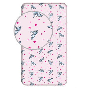 stitch hoeslaken stars en dots Roze 90 x 200 cm pre order