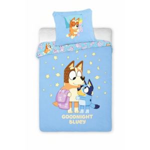 Bluey Peuter dekbedovertrek  goodnight - 100 x 140 cm - Katoen - pre order