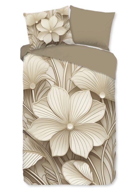 Good Morning Dekbedovertrek "" - Zand - (140x200/220 cm) - Katoen