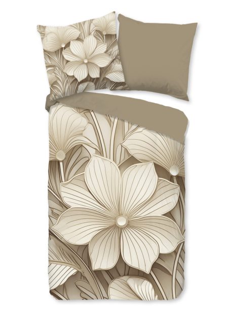 Good Morning Dekbedovertrek "" - Zand - (200x200 cm) - Katoen