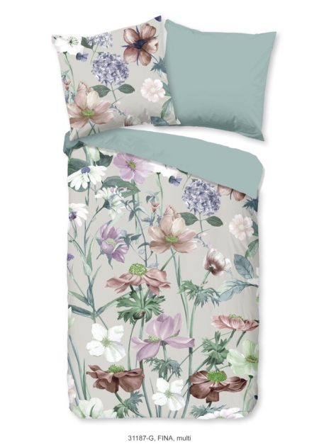 Good Morning Dekbedovertrek "bloemen" - Multi - (200x200 cm) - Katoen