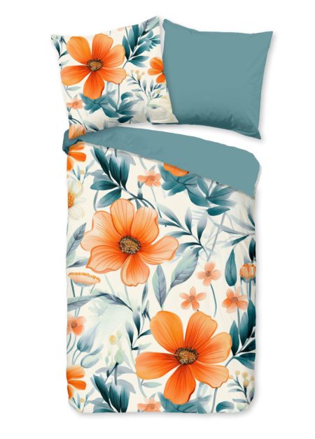 Good Morning Dekbedovertrek "bloemen" - Multi - (200x200 cm) - Katoen