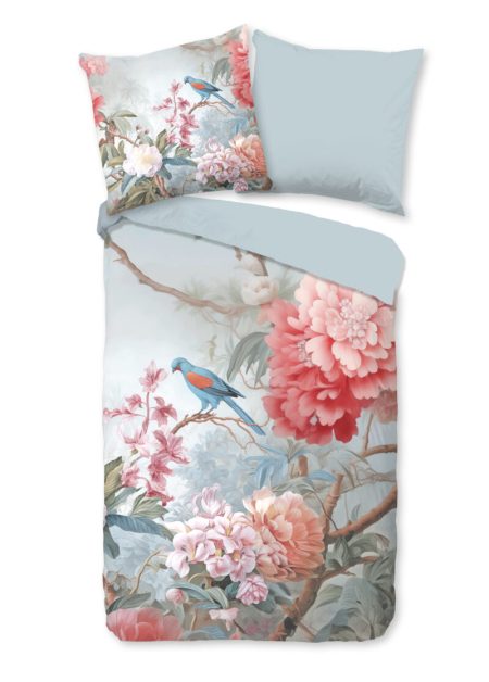 Good Morning Dekbedovertrek "bloemen en vogels" - Multi - (155x220 cm) - Katoen