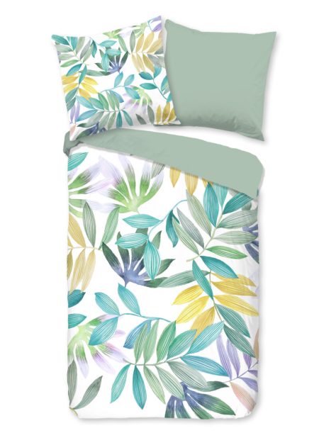 Good Morning Dekbedovertrek "palmbladeren" - Multi - (200x200 cm) - Katoen
