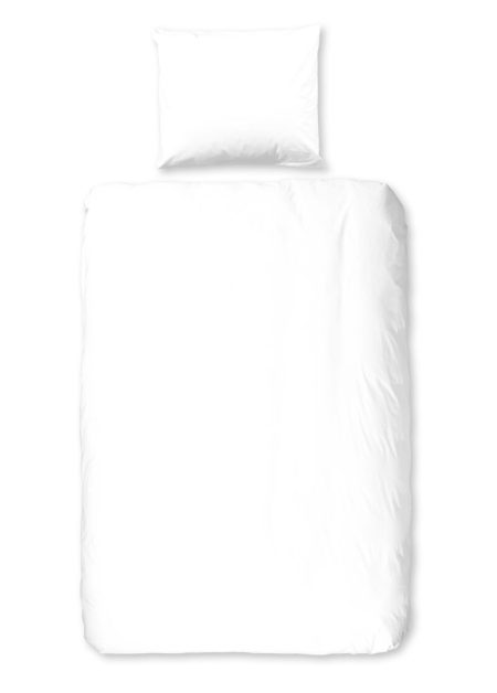 Good Morning Dekbedovertrek "uni dessin" - Wit - (140x200/220 cm) - Katoen