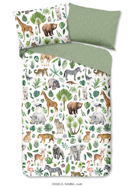 Good Morning Kinderdekbedovertrek "Afrikaanse dieren / big five" - Multi - (140x200 cm) - Katoen