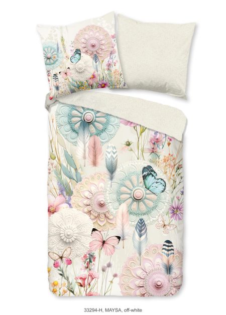 HIP Dekbedovertrek "" - Wit - (135x200 cm) - Katoen Satijn