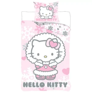 Hello Kitty winterjas Dekbedovertrek 140 X 200 cm - 70x90 cm - katoen