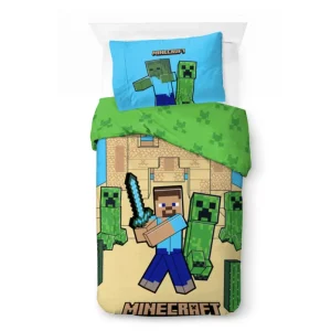 Minecraft Dekbedovertrek sand castle - 140 x 200 cm - katoen