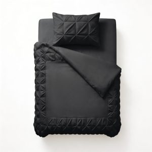 Sleeptime Border Pintuck Zwart 140 x 200/220 cm