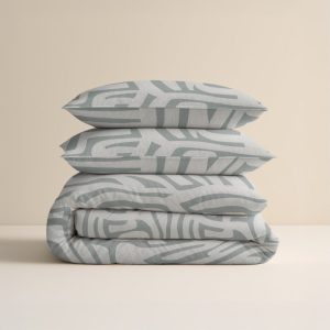 Sleeptime Flanel Danis Groen/Grijs 140 x 200/220 cm