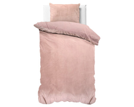Sleeptime Velvet Uni Dekbedovertrek Roze 140 x 220 cm