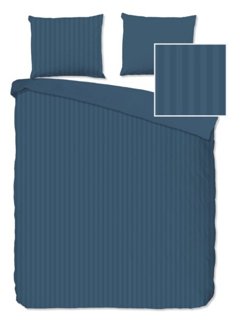 Descanso Dekbedovertrek "Hotel Sevilla" - Blauw - (240x220 cm) - 100% Katoen