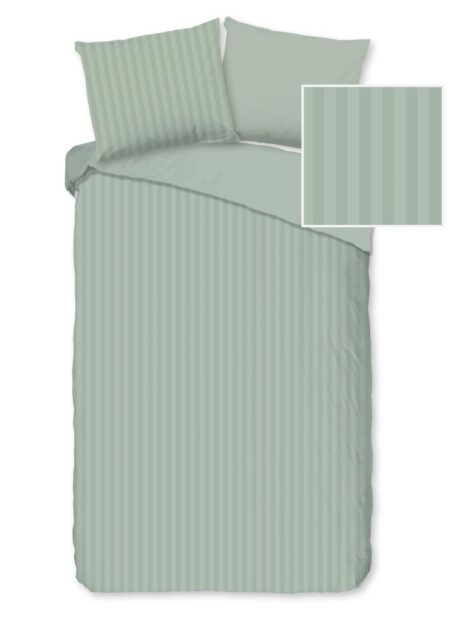 Descanso Dekbedovertrek "Hotel Sevilla" - Groen - (140x220 cm) - 100% Katoen