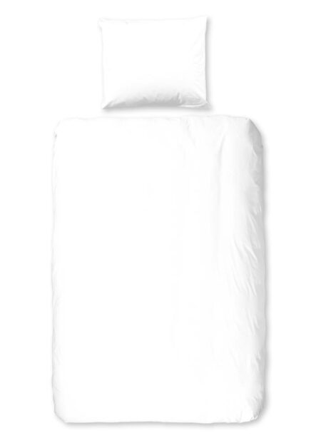 Good Morning Dekbedovertrek "Uni" - Wit - (240x220 cm) - 100% Katoen