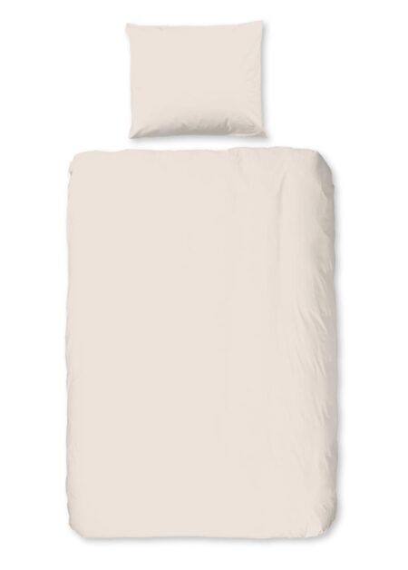 Good Morning Dekbedovertrek "Uni" - Bruin - (140x220 cm) - 100% Katoen