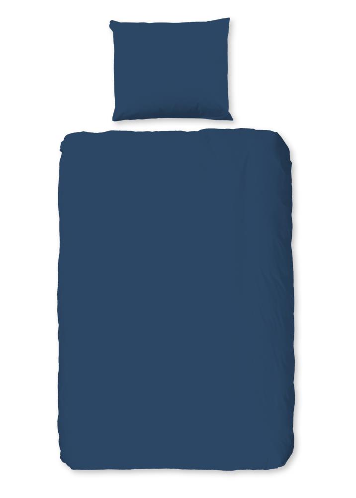 Good Morning Dekbedovertrek "Uni" - Blauw - (135x200 cm) - 100% Katoen - Afbeelding 2