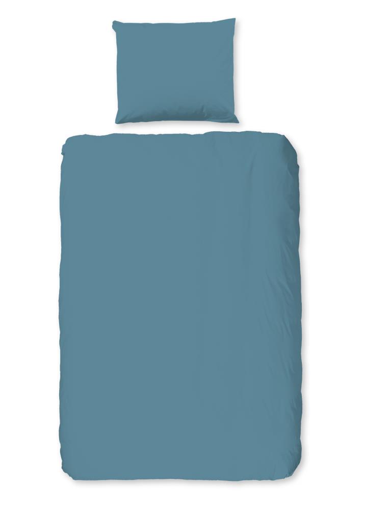 Good Morning Dekbedovertrek "Uni" - Blauw - (120x150 cm) - 100% Katoen - Afbeelding 2