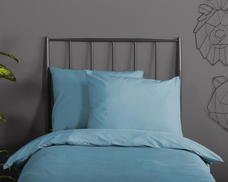 Good Morning Dekbedovertrek "Uni" - Blauw - (120x150 cm) - 100% Katoen - Afbeelding 4