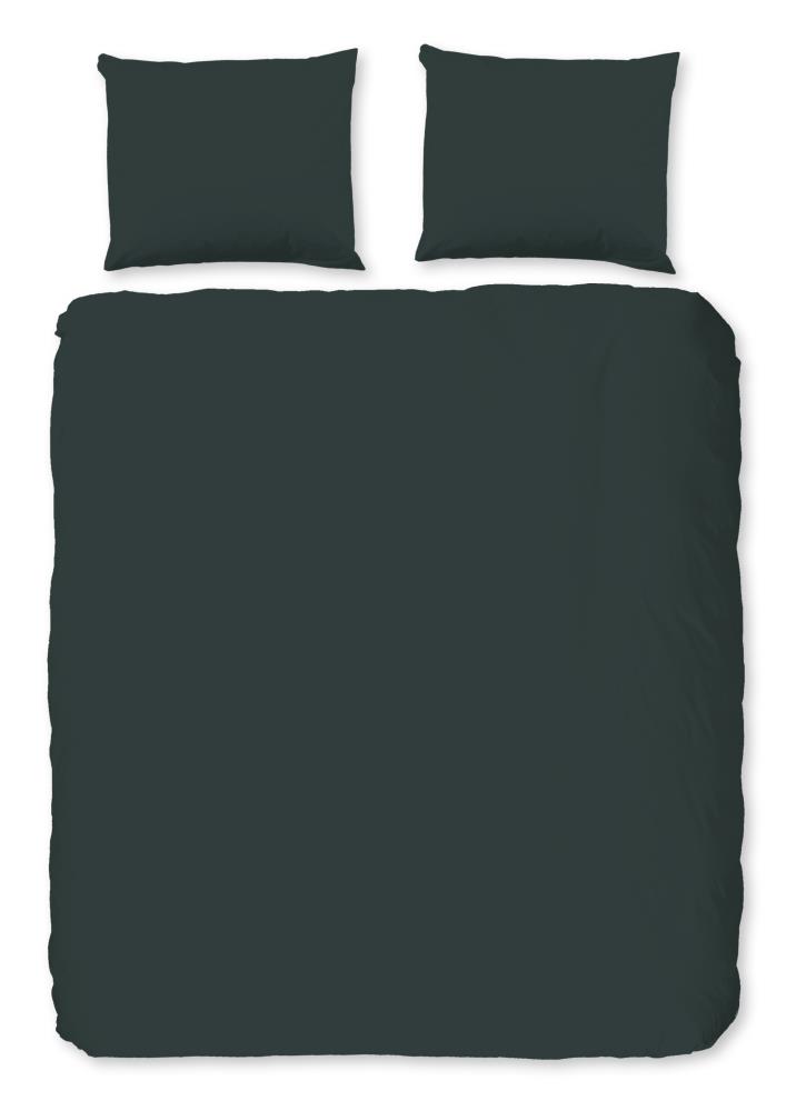 Good Morning Dekbedovertrek "Uni" - Groen - (240x220 cm) - 100% Katoen